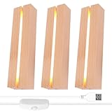 Afenau LED Lichter Display Basis, 3 Stück LED Sockel für Acrylglas,...