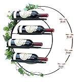 DanDiBo Weinregal für 4 Flaschen und Teelichter Metall 55 cm Wand...