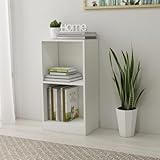 WRJENFSC Weißes Bücherregal aus Holzwerkstoff Schmal 40x24x75 cm...