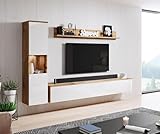 MINIO go for it - Wohnwand Parma, 3-Teilig Set, mit LED Beleuchtung,...