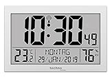 Technoline WS8016 WS 8016 Funk-Wand-Uhr mit Temperaturanzeige,...
