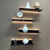Schweberegale mit LED-Beleuchtung, modernes Wandregal mit integrierter...