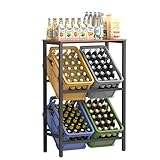 SONGMICS Getränkekistenregal, 2 Ebenen, für 4 Kisten,...