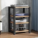 RENLXFI Audio Rack HiFi Regal Moderner Audio-Video-Medienständer Mit...