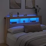 Festnight LED Bettkopfteil Holz 180x103,5 cm Bett Kopfteil mit...