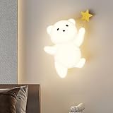 AoLa Bär Wandleuchte Kinderzimmer Stern Wandlampe lnnen 12W LED Bär...