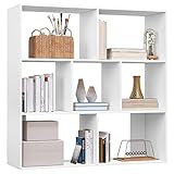eSituro Bücherregal weiß Würfelregal Standregal Regal 7 offene...