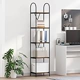 QJBSAVVA Bücherregal Schmal 40 x 30 x 183 cm Altholz Holzwerkstoff...
