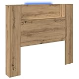 vidaXL Kopfteil Schrank mit Regal Artisan-Eiche 120 x 15 x 103,5 cm,...