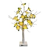 BFYDOAA Beleuchtete Magnolien-Blumen-Baum-Lampe, Tischplatte,...