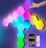 Hexagon LED Panel für Gaming Setup, 14 Smart Home Gaming LED Sechseck...
