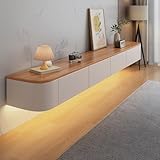 Kchsdool Modernes Hängendes TV Lowboard mit LED-Beleuchtung,...