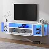 SogesPower LED TV-Konsole wandmontiert mit Beleuchtung LED TV-Ständer...