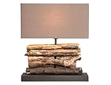 levandeo Lampe Tischlampe/Tischleuchte aus recyceltem Holz - Design...