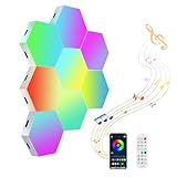 ChaneeHann LED Hexagon Wandleuchte 8er Set – Modulare RGB Gaming...