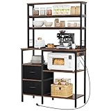 YITAHOME Küchenregal mit Steckdosen, 2 Steckdosen & 2...