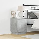 Youuihom Nachttisch mit LED Beleuchtung Moderner Beistelltisch aus...