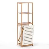 Begryf Bambus Wäschesammler mit Regal – 3‑Stufiges...