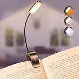 Gritin Leselampe Buch Klemme, USB C Wiederaufladbare Buchlampe mit 16...