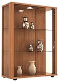VCM Glasvitrine stehend | Vitrine Glas mit ESG-Sicherheitsglas | Maße...