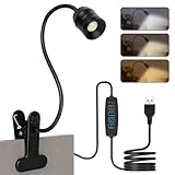 AMFUN Schwanenhals Leselampe, Dimmbare Klemmlampe für Bett, Leselampe...