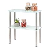bremermann Glas-Regal, Küchenregal auf 2 Ebenen, Glasplatten mit...