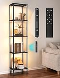 OUTONLIFE Stehlampe mit Regal, LED-Dimmbar, 3 Farbtemperaturen, Touch...