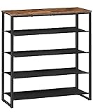 HOOBRO Schuhregal, 5-stufige Schuhablage, Schuhschrank mit 4...