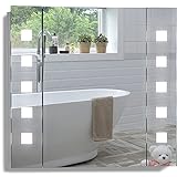 Mood LED beleuchteter Badezimmer Spiegelschrank mit Antibeschlag-Pad,...
