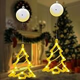 AUAUY LED Weihnachtsbaum Leuchte, 2 Stück Hängende Lichterkette, LED...
