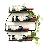 DanDiBo Weinregal Metall Wand Schwarz Andante Rund Flaschenregal 96212...