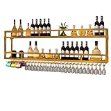 LED-beleuchtete, an der Wand montierte schwebende Barregale mit...