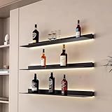 UioQrintan Schwebendes Regal mit integrierter LED-Beleuchtung,...