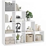 tectake® Bücherregal, Schrank Regal als Raumteiler im Wohnzimmer,...