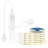 AIMENGTE COB LED Strip 2m, 6 Rollen 12V Warmweiß Akustikpaneele...