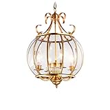Deckenleuchten Romantic Gold Globus Anhänger Licht Fixture 15 Zoll...
