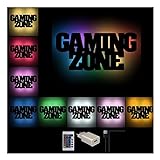 Namofactur Gaming Zone Deko RGB Wand Lampe Gamingzone Geschenke für...
