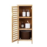 WAOHO Badezimmerschrank Aus Bambus, Sideboard Für Wohnzimmer Und Bad,...
