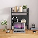 Schreibtisch-Aufbewahrungsregal mit Gitter, 2-stöckiges...