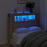 Festnight LED Bettkopfteil Holz 120x103,5 cm Bett Kopfteil mit...