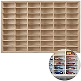 KRUZZEL Autogarage Regal aus Holz für Spielzeugautos – 54 Fächer...
