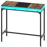 YATINEY Stehtisch, schwebender Effekt, LED-Licht mit Mehreren Farben,...