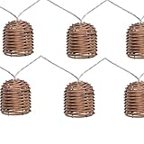 Realideas Dekorative Rattan-Lichterkette, 15 LEDs, 4,8 m,...