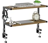 PUTORSEN 24-Zoll Clamp-on Schreibtisch Organizer - 2 Tier Schreibtisch...
