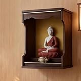 WAMJ AQDY Altarregal aus Massivholz mit LED-Beleuchtung,...