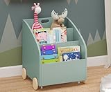 Bellabino Bücherregal für Kinder Towy mit Rollen, Kinderregal mit 3...