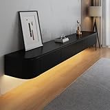 Kchsdool Modernes Hängendes TV Lowboard mit LED-Beleuchtung,...