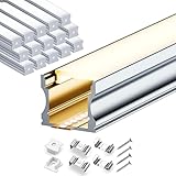 LASLUX 15x2m U-förmiges led aluprofil mit 15 milchigen led strip...
