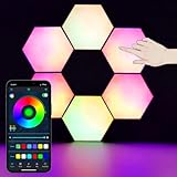 HappyLEDS® Hexagon LED Lights Touch - Wandleuchte Innen - RGB LED...