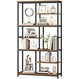 HOOBRO Bücherregal, Standregal mit 4 verstellbaren Füßen,...